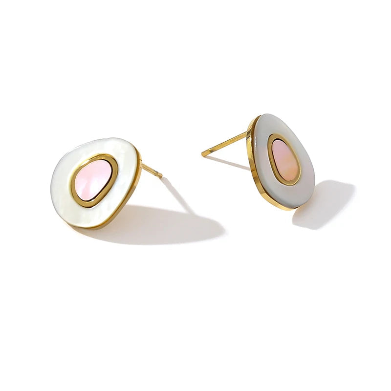 Shell Avocado Stud Earrings