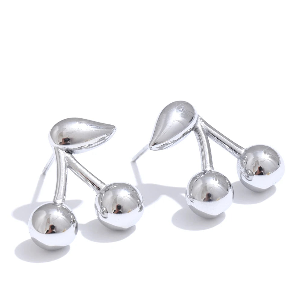 Shiny Cherry Chrome Earrings