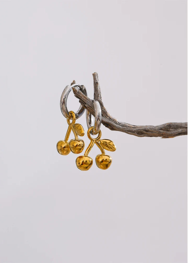 Golden Cherry Earrings