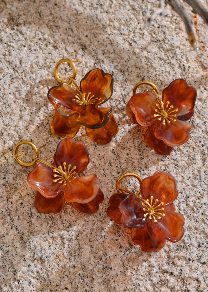 Lily Flower Dangle Earrings