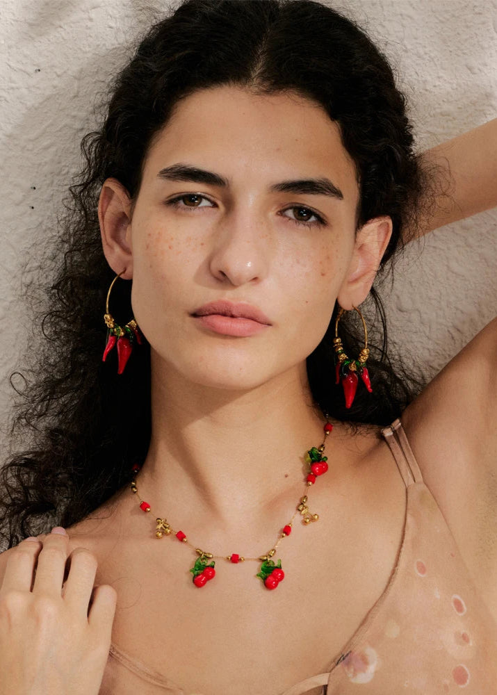 Cherry Gemini Garden Necklace & Earrings