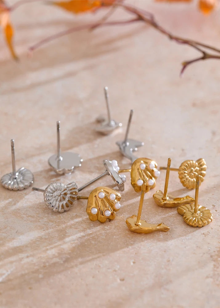 Seashell Earrings Set