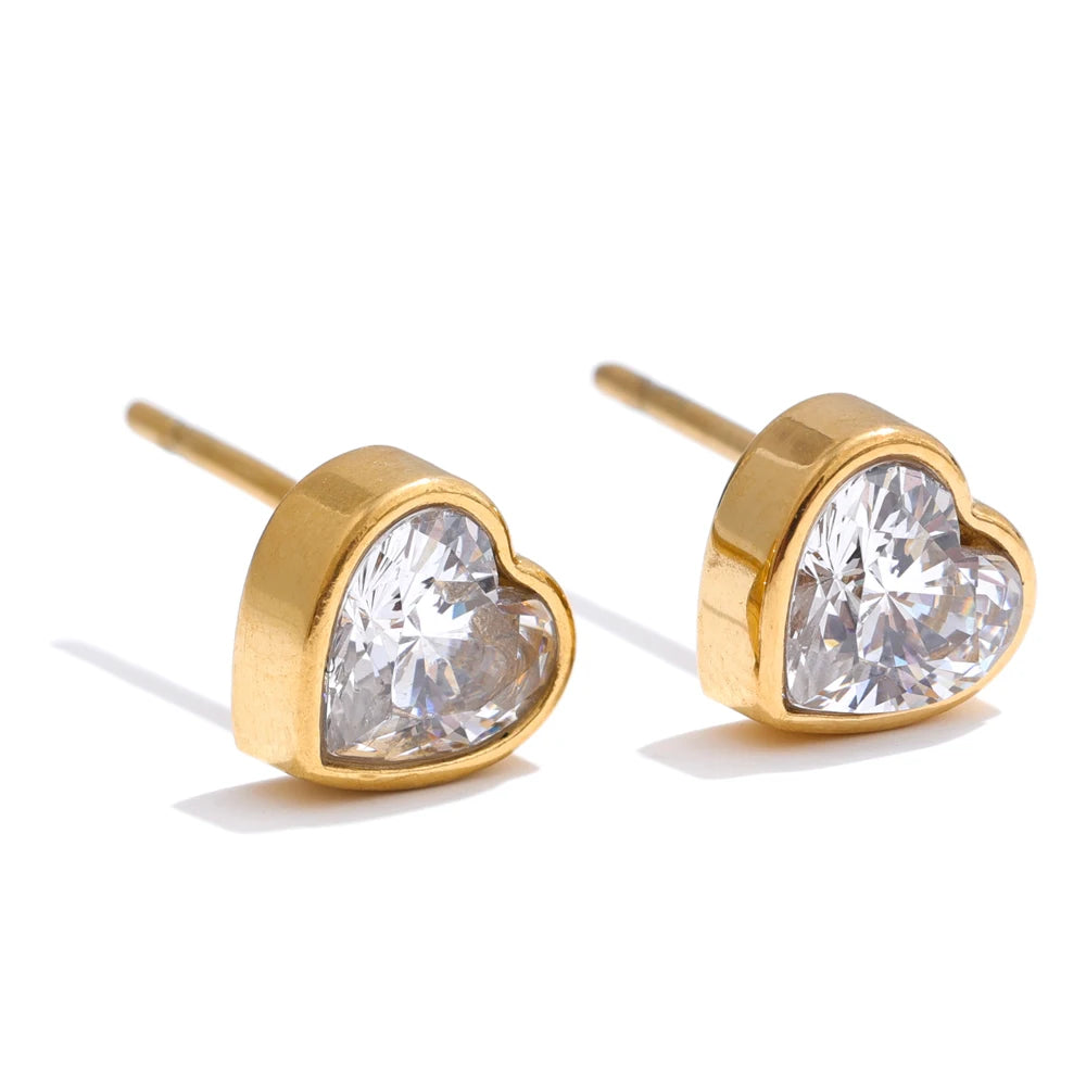 Heart Stud Earrings