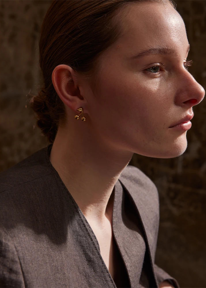 Shiny Cherry Chrome Earrings