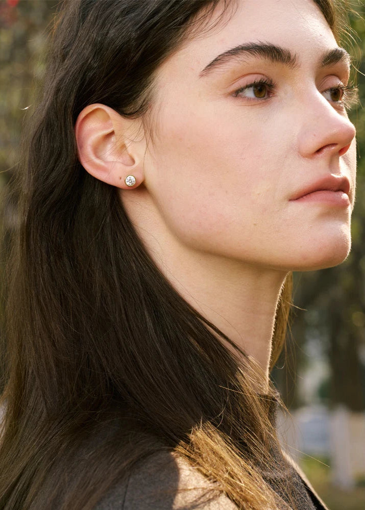 Rounded Stud Earrings