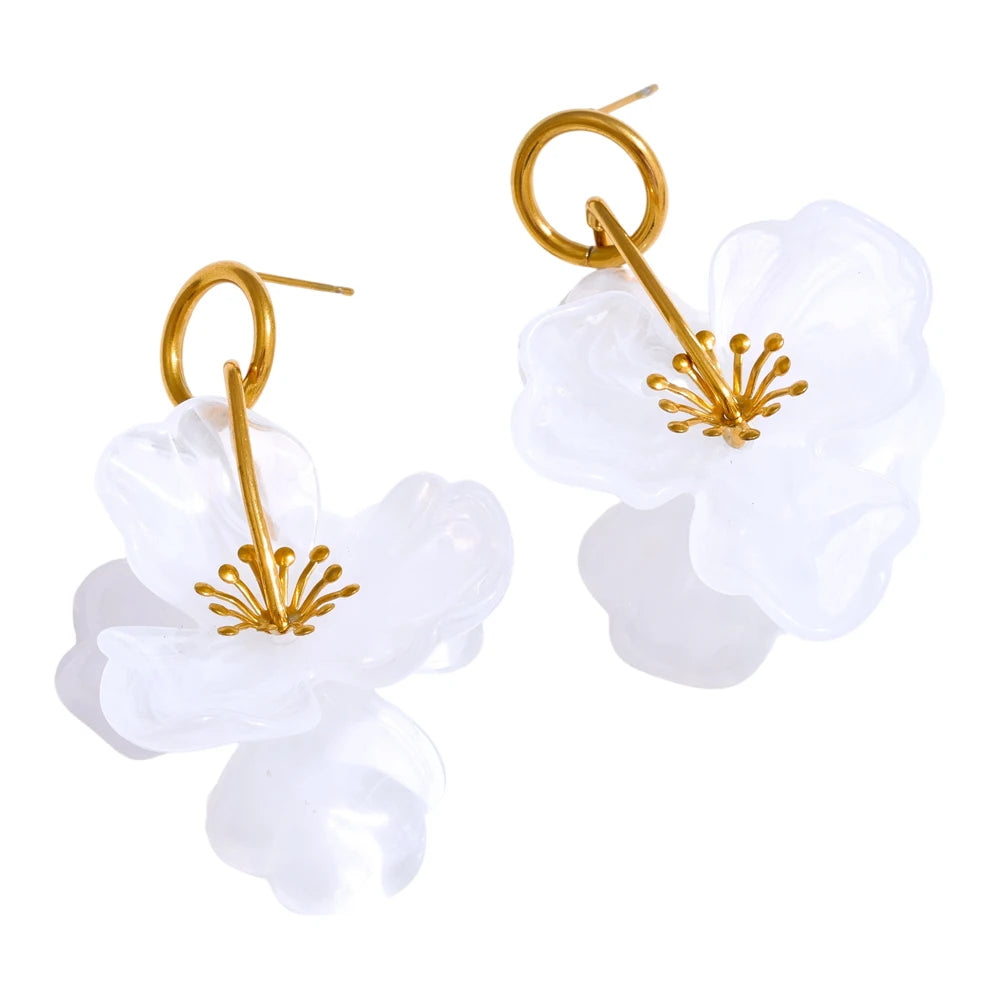 Lily Flower Dangle Earrings