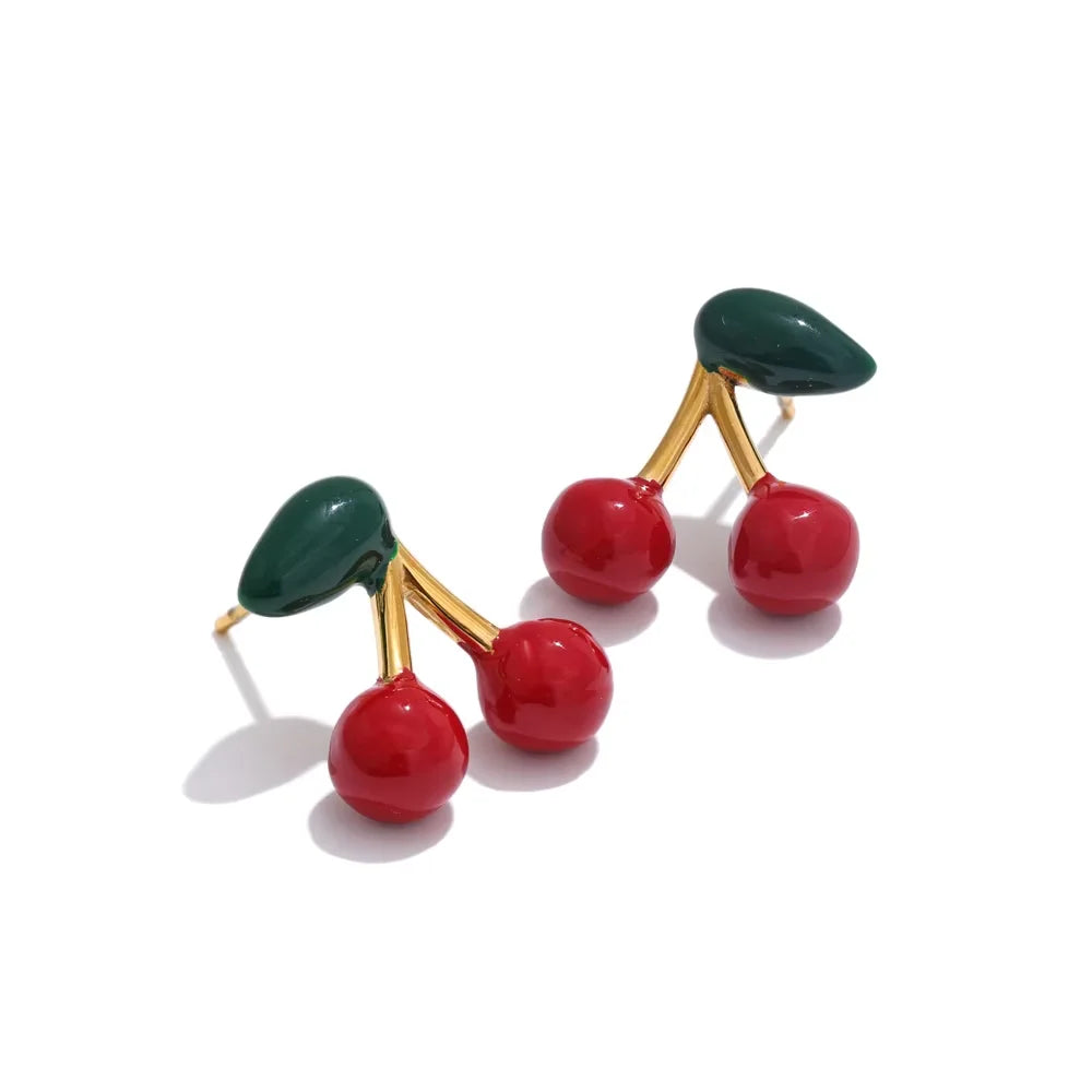 Sweet Cherry Pendant Earrings & Necklace