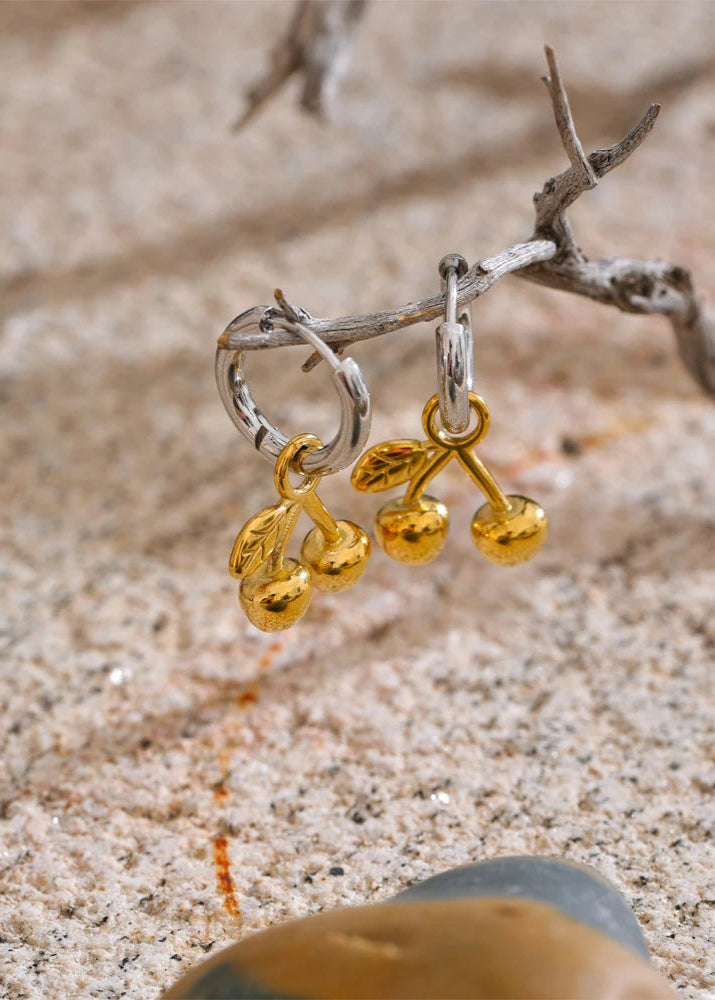 Golden Cherry Earrings