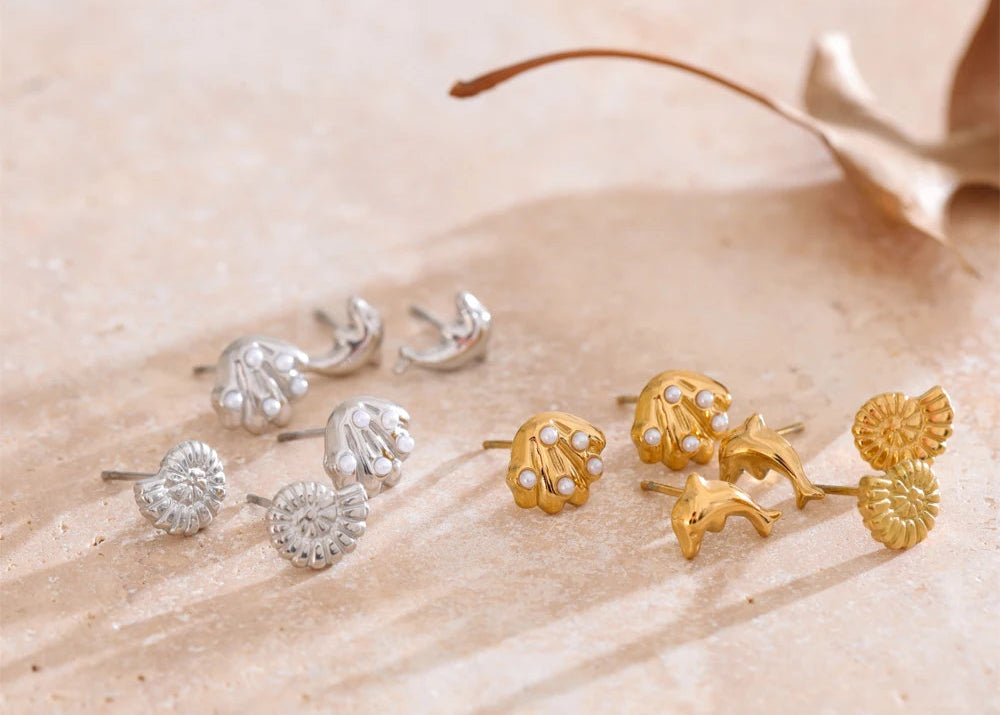 Seashell Earrings Set