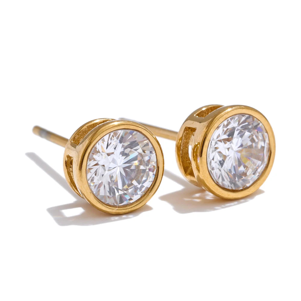 Rounded Stud Earrings