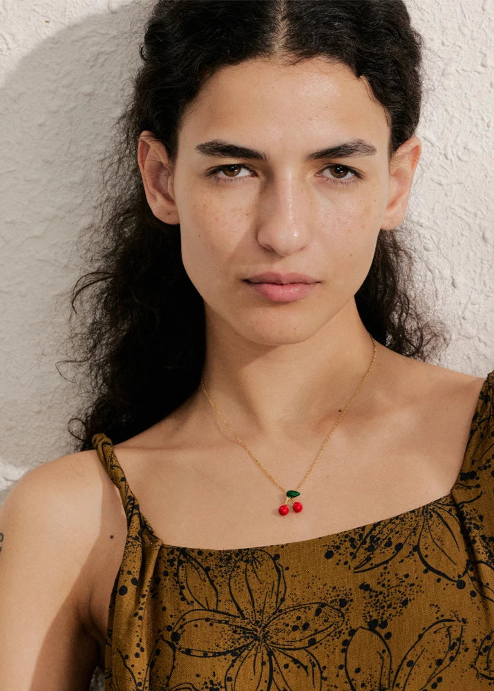 Sweet Cherry Pendant Earrings & Necklace