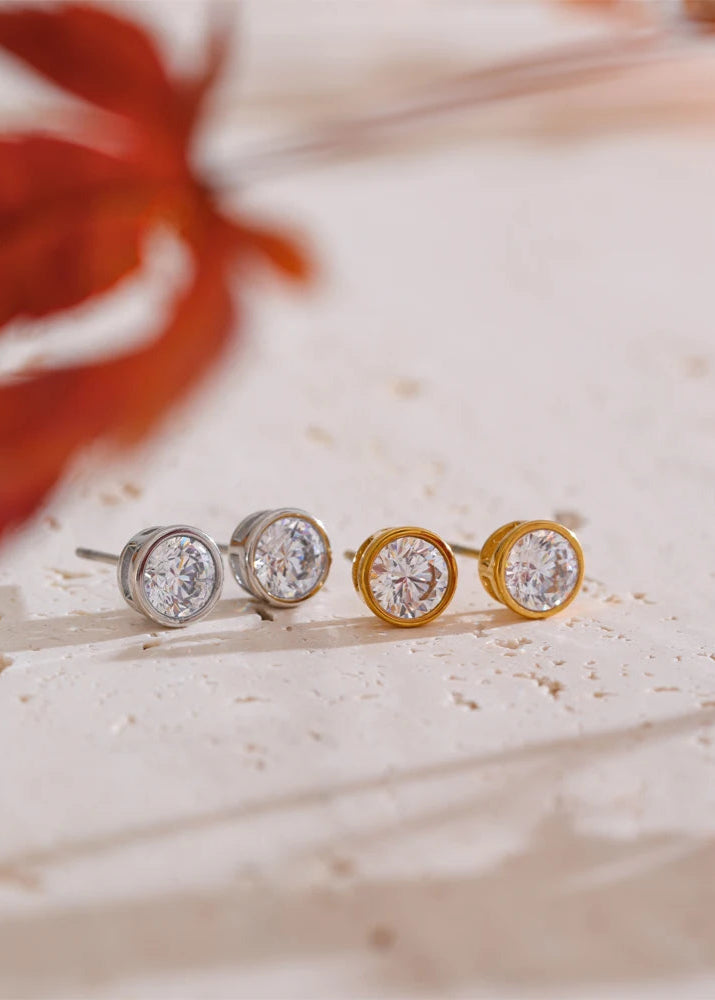 Rounded Stud Earrings