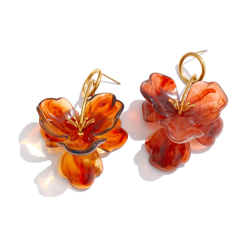 Lily Flower Dangle Earrings