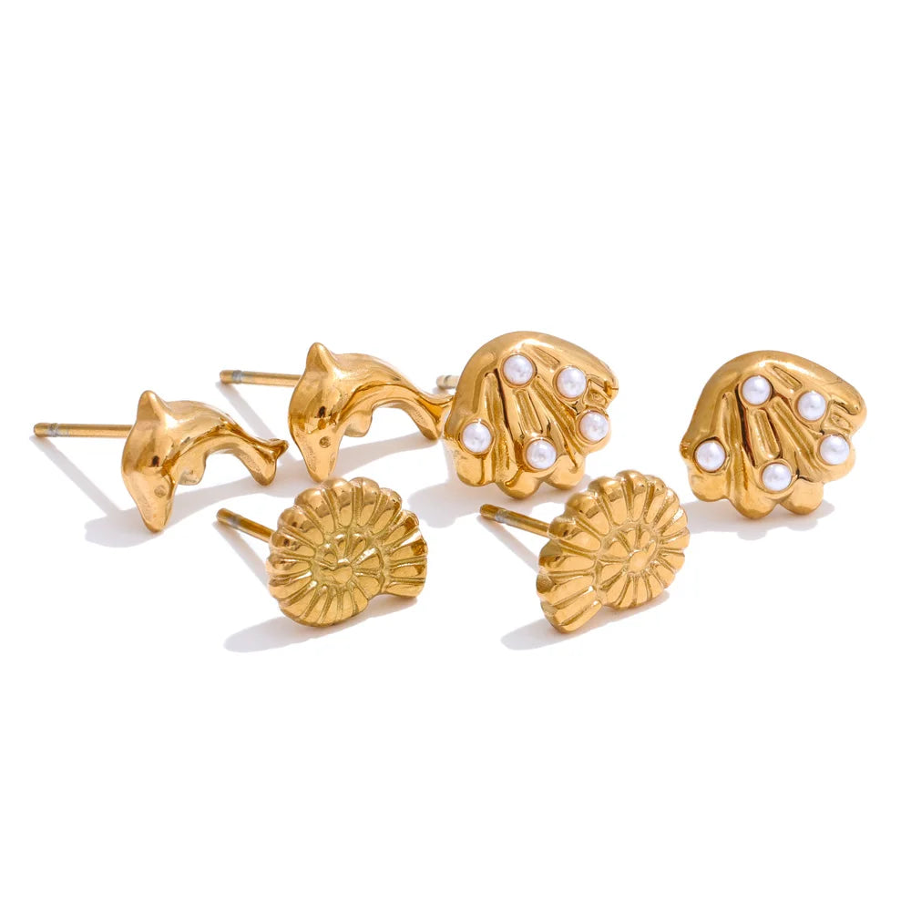 Seashell Earrings Set