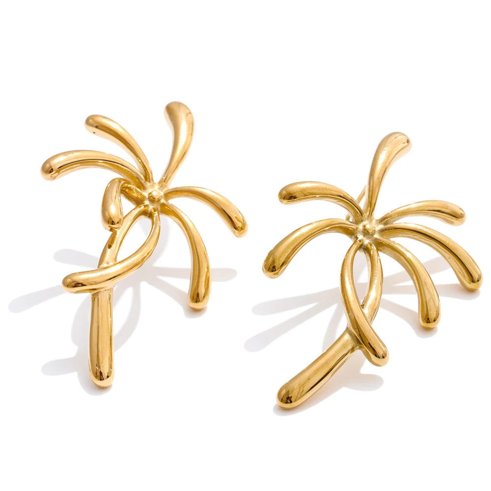 Coconut Tree Stud Earrings