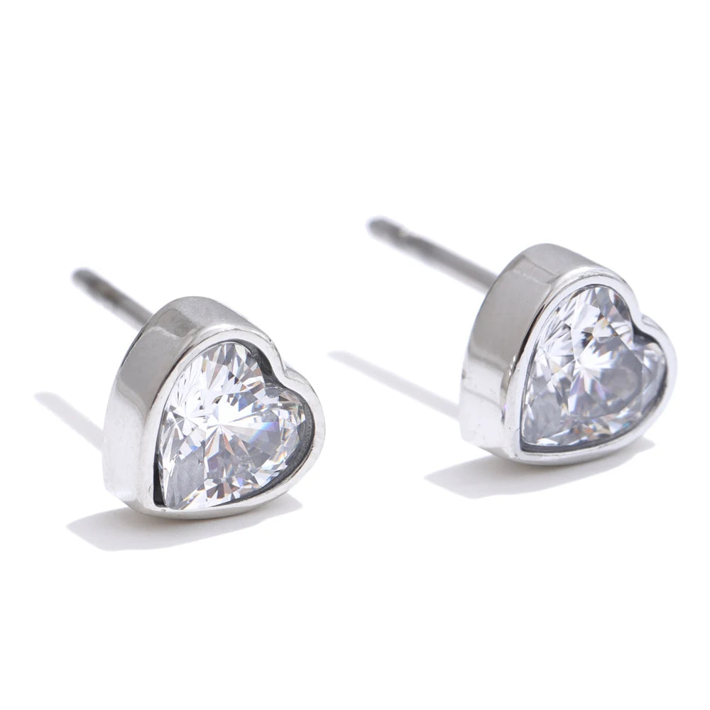 Heart Stud Earrings