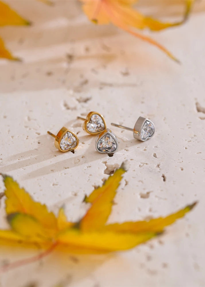 Heart Stud Earrings