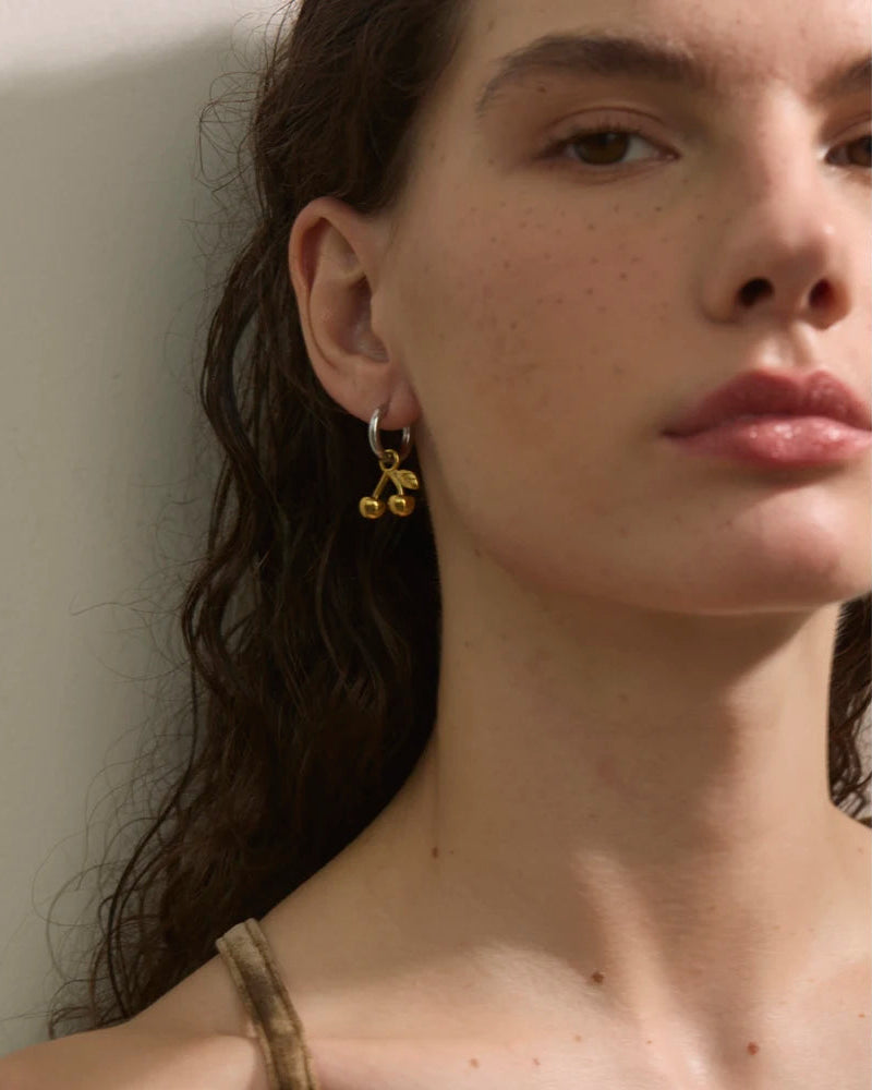 Golden Cherry Earrings