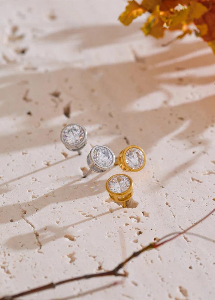 Rounded Stud Earrings