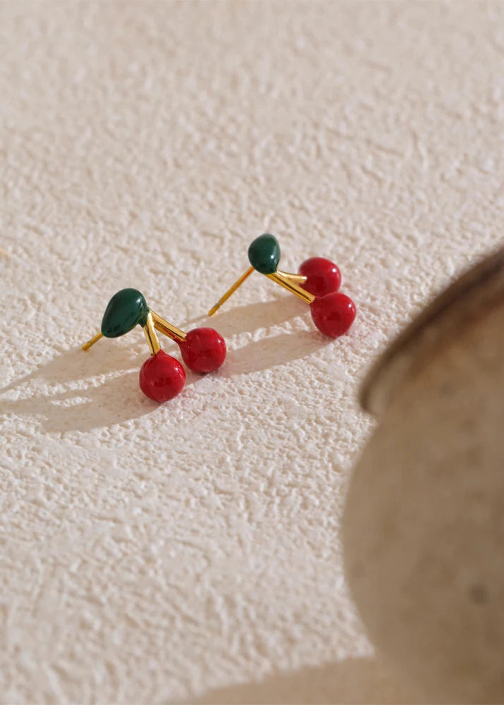 Cherry Pop Stud Earrings