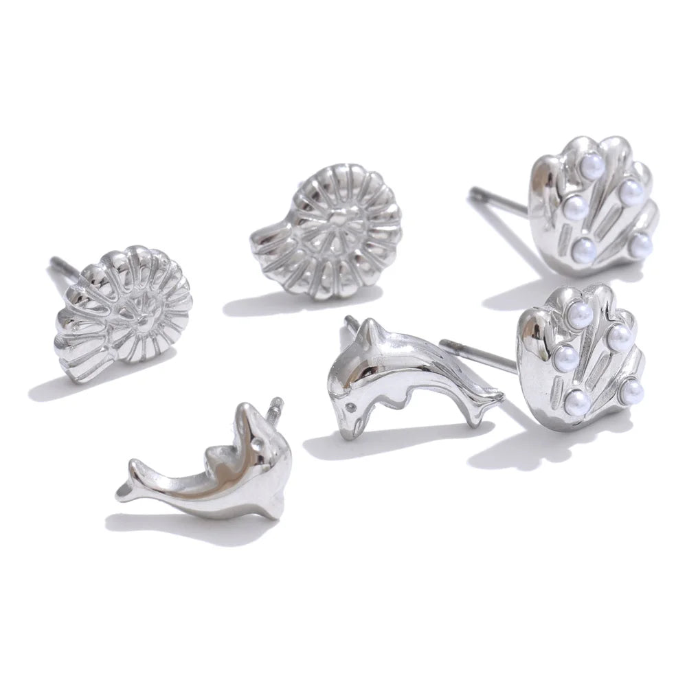Seashell Earrings Set