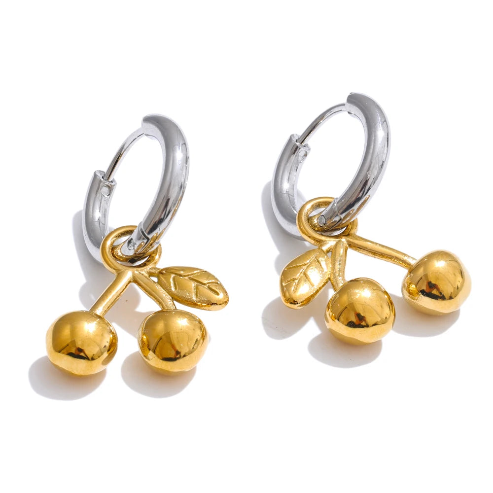 Golden Cherry Earrings