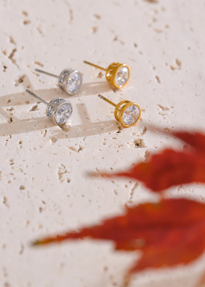 Rounded Stud Earrings
