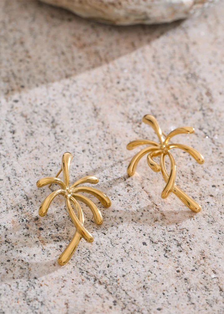 Coconut Tree Stud Earrings